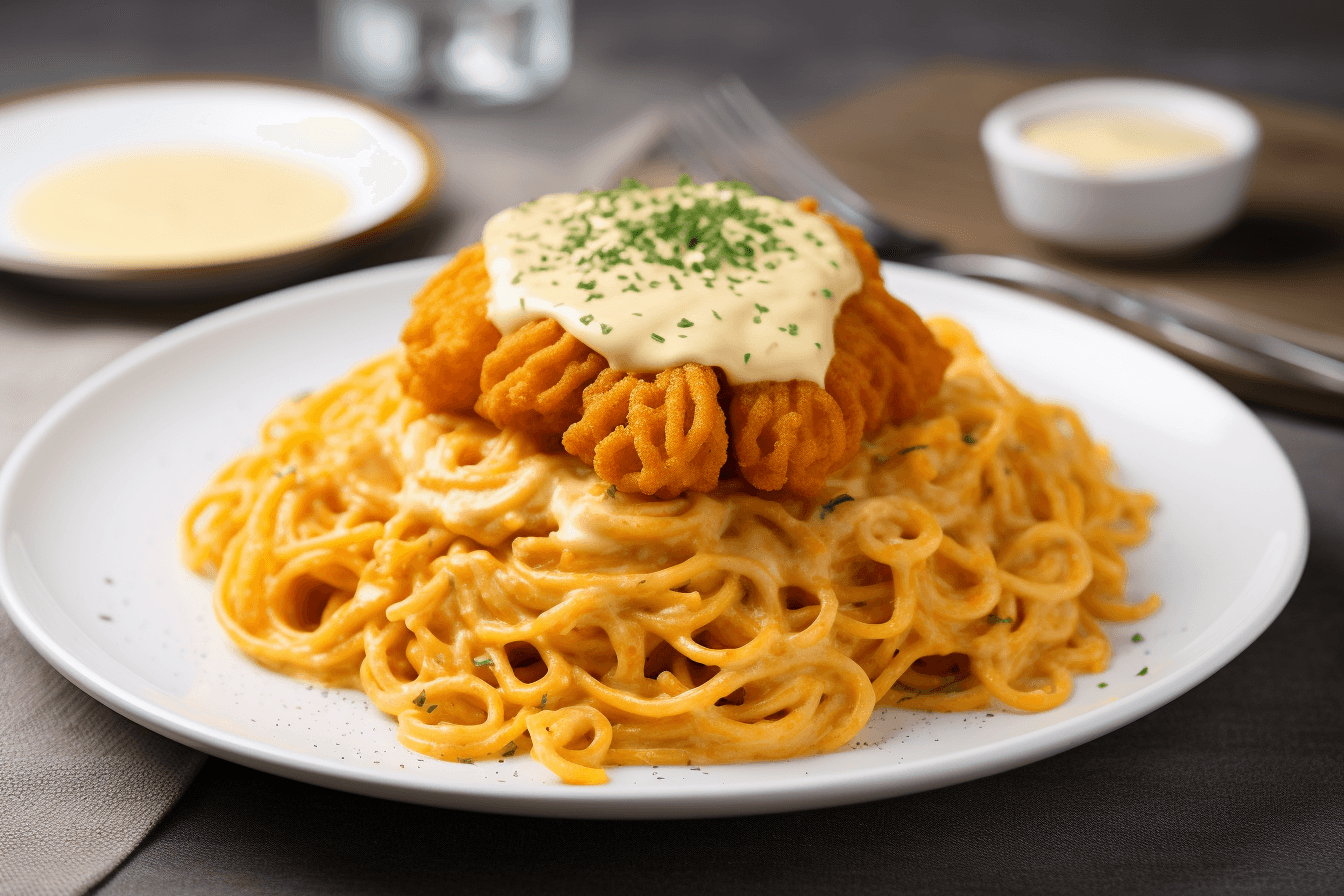 depicts a cooked recipe for uni spaghetti