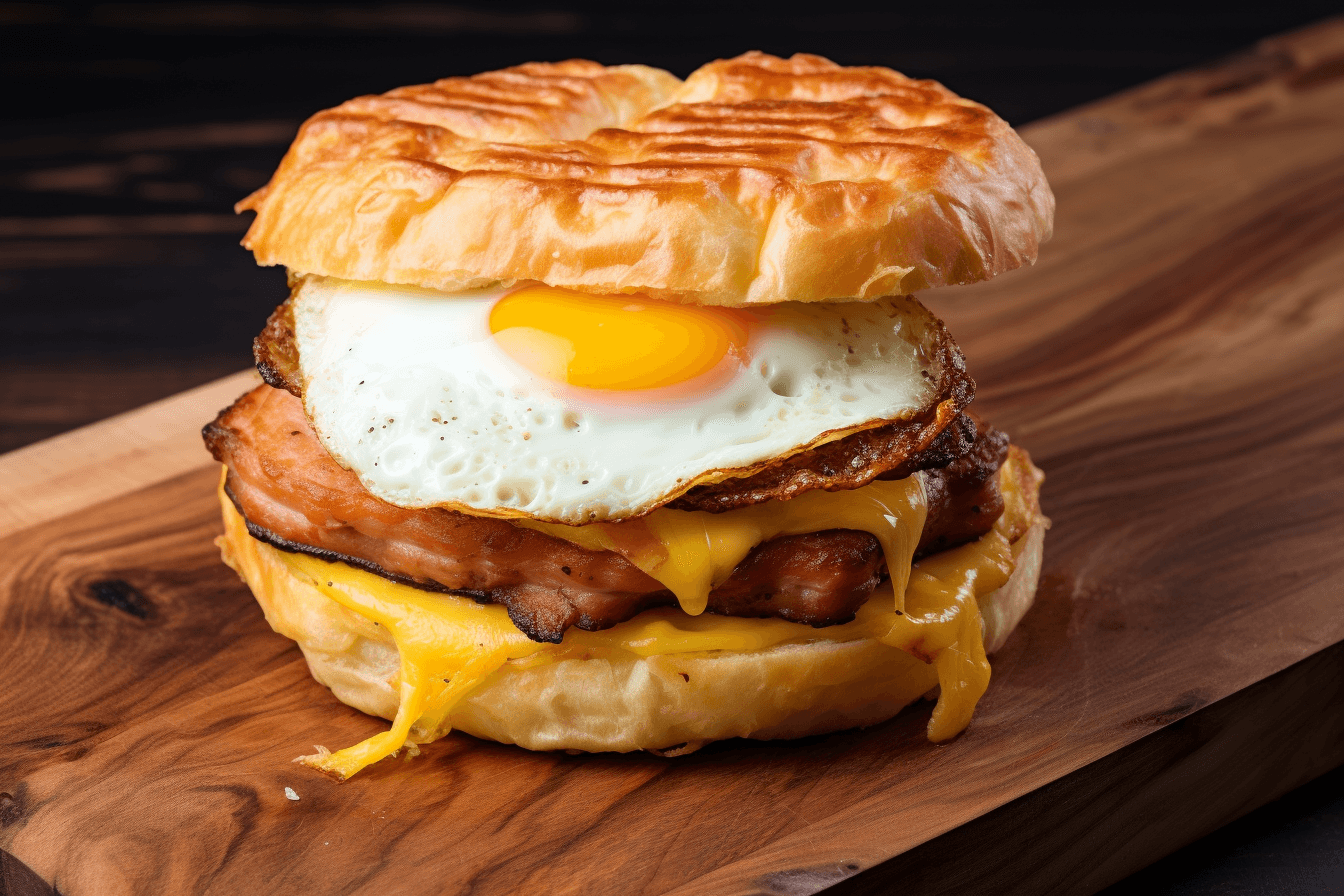 Glazed Donut Breakfast Sandwich