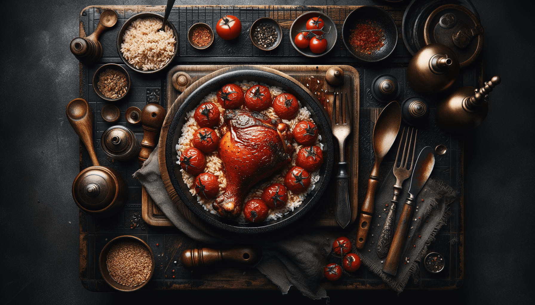 Tomato Chicken Thigh with Rice