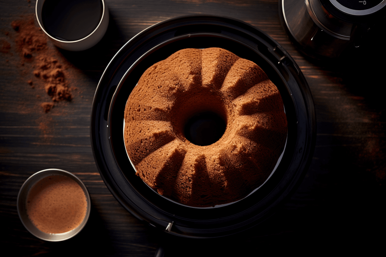 depicts a cooked recipe for keurig k cup coffee cake