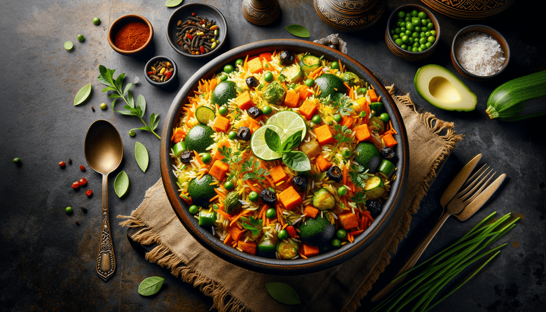 depicts a cooked recipe for vegetable sona masoori biryani