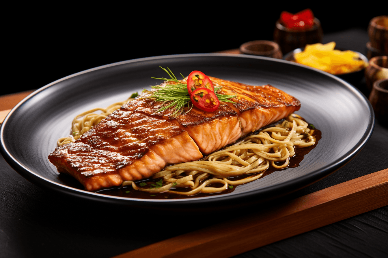 Sesame Soy Salmon with Soba Noodles